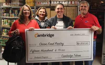 Cambridge Telcom Donates to Backpack Program